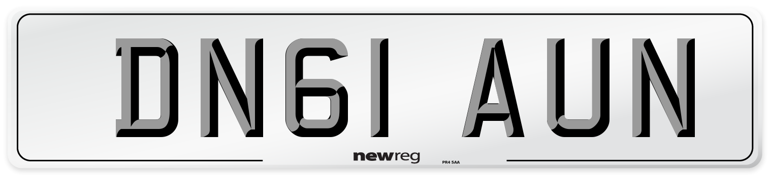 DN61 AUN Number Plate from New Reg